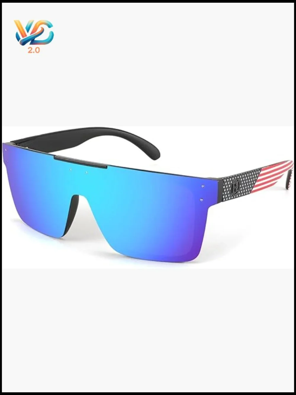 Oversized Square Flat Top Shield Sunglasses Retro Y2K Trendy